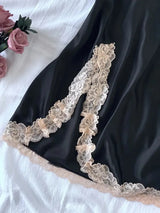 Off Shoulder Ultra Short Sexy Bras Pajamas Home Dresses Night Shirts Sexi Women's Nightgown Silk Lingerie See Through Dress