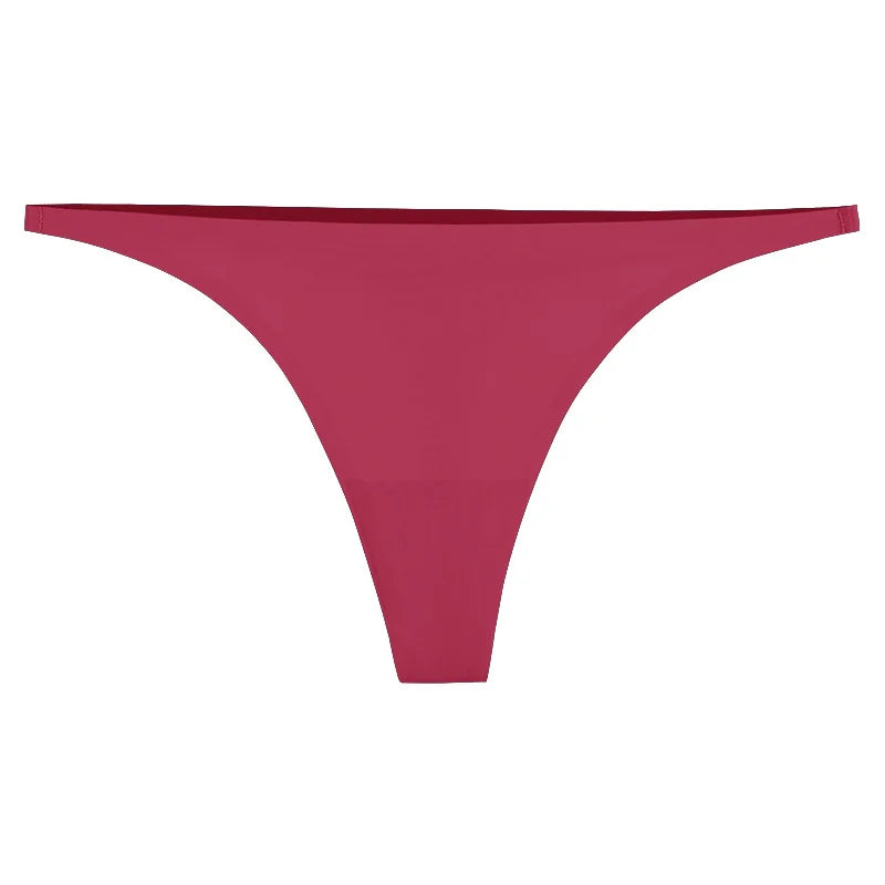 INTIMO SECRETS Women’s Ice Silk Seamless Thong – Invisible Sexy G-String for Sports & Daily Wear