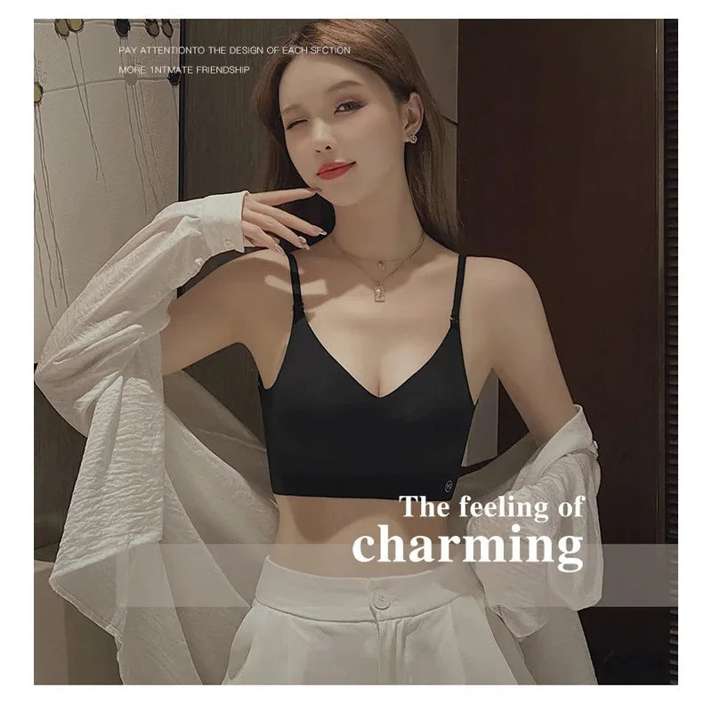 Invisible Push Up Bra Backless Sexy Women Bras Low Cut Plunge Brassiere Open Back Wedding Underwear Seamless Lingerie