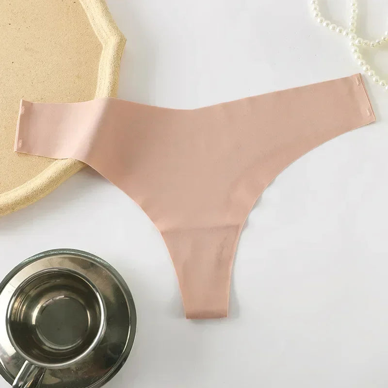 INTIMO SECRETS Ice Silk Thong – Sexy G-String, Low Waist, Seamless Comfort