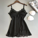 Sexy Pajamas Women's Silk Suspender Nightdress Ladies Spring And Summer Ice Silk Thin Halter Home Service Satin Night Dresses