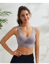 INTIMO SECRETS Women’s Wireless Sports Bra – Breathable Yoga Vest with Removable Pads