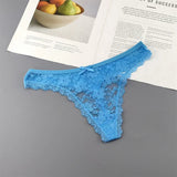 INTIMO SECRETS Plus Size Lace Cotton Thongs – Seamless T-Back G-String Underwear for Women 3PC