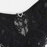 INTIMO SECRETS Plus-Size Mid-Waist Black Floral Panties 1XL-4XL