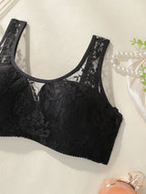 INTIMO SECRETS Embroidered Lace Plus Size Bra – Steel Rim Push-Up Vest Style