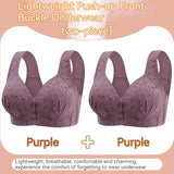 INTIMO SECRETS Women’s Floral Wireless Bra – Breathable Comfortable Front-Button Traceless