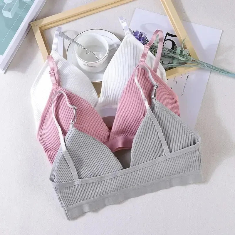 INTIMO SECRETS Women’s Triangle Cup Yoga Sports Bra – Adjustable Beauty Back Vest