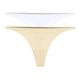 INTIMO SECRETS Bamboo Silk Seamless Thongs – Sexy V-Waist Antibacterial G-String & Breathable Soft Lingerie