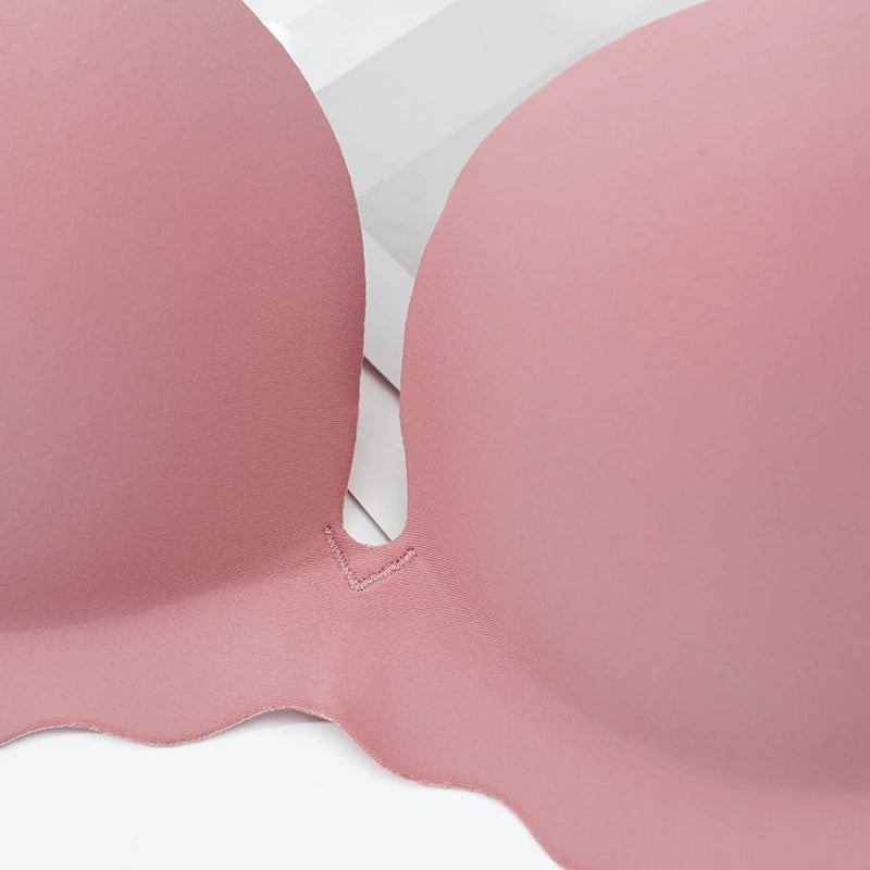 INTIMO SECRETS Women’s Seamless Push-Up Bra – Wireless Breathable Lingerie
