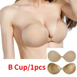 INTIMO SECRETS Women’s Silicone Nipple Cover – Invisible Push-Up Bra with Transparent Straps, Backless & Reusable