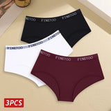 INTIMO SECRETS 3PCS Women’s Cotton Seamless Briefs – Plus Size Low-Waist Panties (S-XXL)