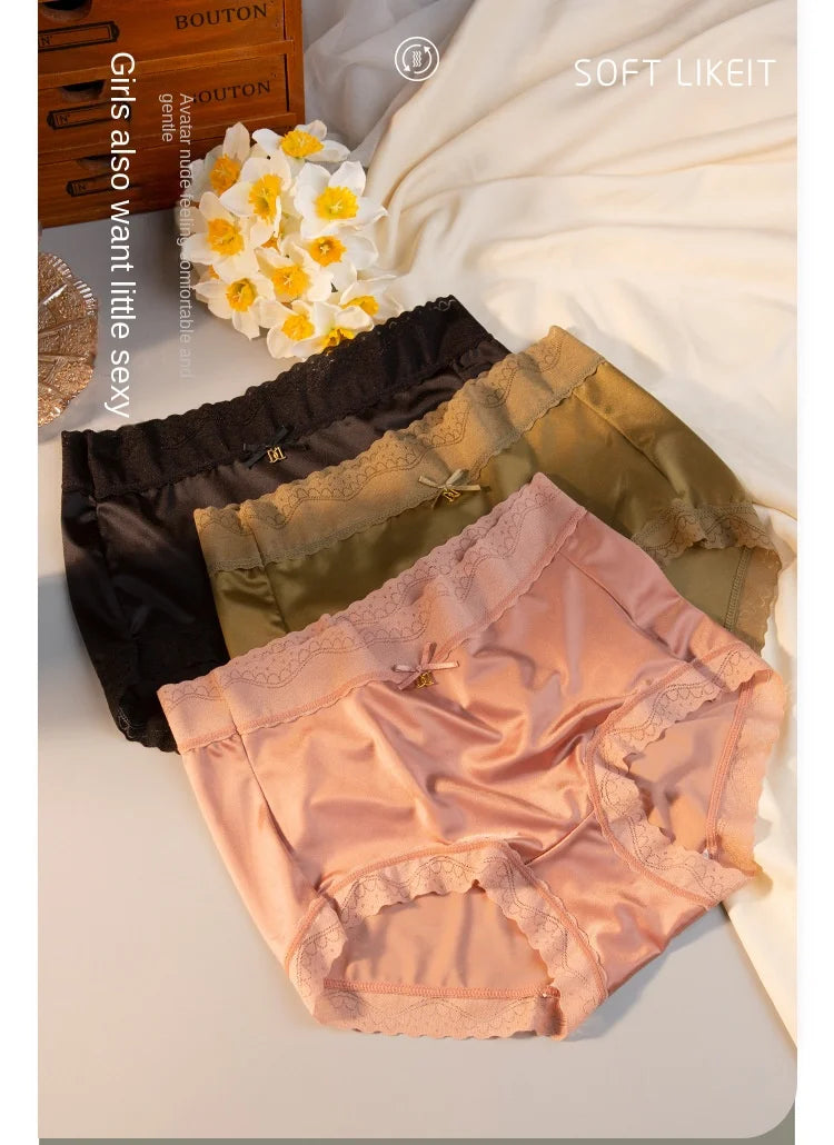 INTIMO SECRETS Women’s Lace Panties – Plus Size High Waist Sexy Lingerie M-XL