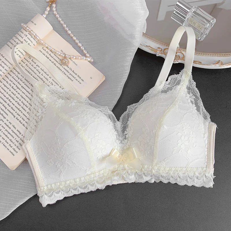 INTIMO SECRETS Japanese Push-Up Bra – Lace Enhancer Wire-Free Lift Bralette