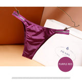 INTIMO SECRETS Ice Silk Thongs – Seamless Low-Waist G-String Underwear for Women