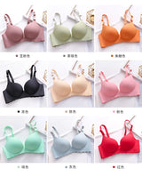 Sexy Push Up Bra Corset Wireless One-Piece Breathable Underwear Gathered Uphold Bra Set for Women Lingerie Seamless Bralette