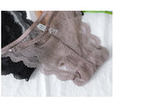 INTIMO SECRETS Adjustable Lace Thong - Sexy Transparent Half-Wrap T-Back
