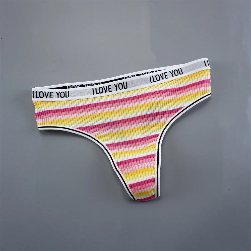 INTIMO SECRETS 3PCS Cotton Thongs – Soft Low-Rise G-String Underwear for Women