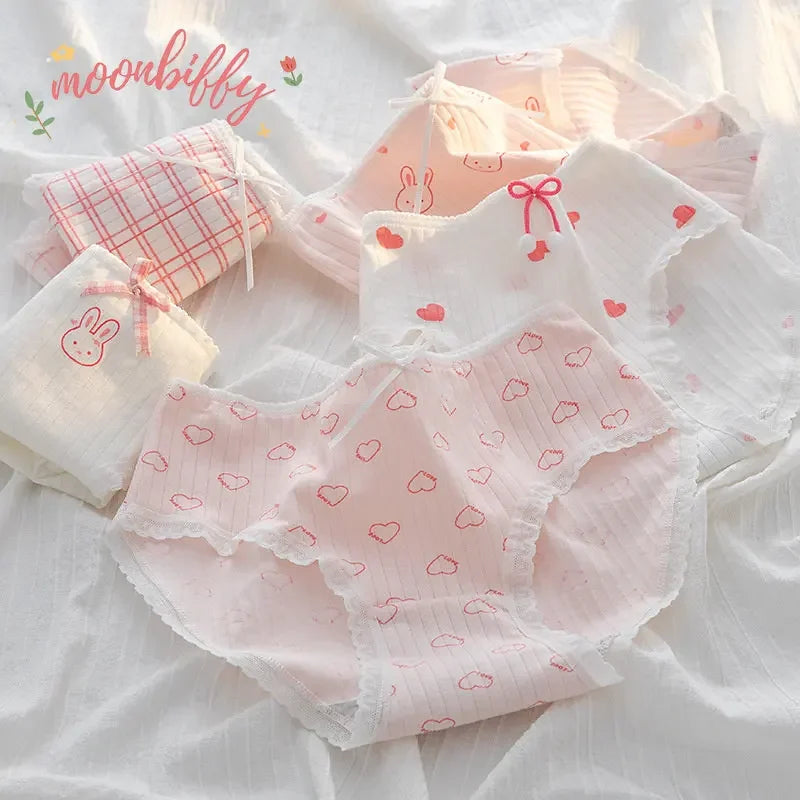 INTIMO SECRETS Women’s Cute Cartoon Fruit Cotton Seamless Panties – Strawberry Print