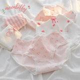 INTIMO SECRETS Women’s Cute Cartoon Fruit Cotton Seamless Panties – Strawberry Print