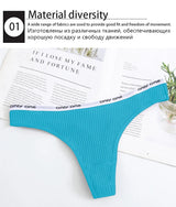 INTIMO SECRETS Cotton Soft Thong – Seamless Low-Rise Underwear for Women