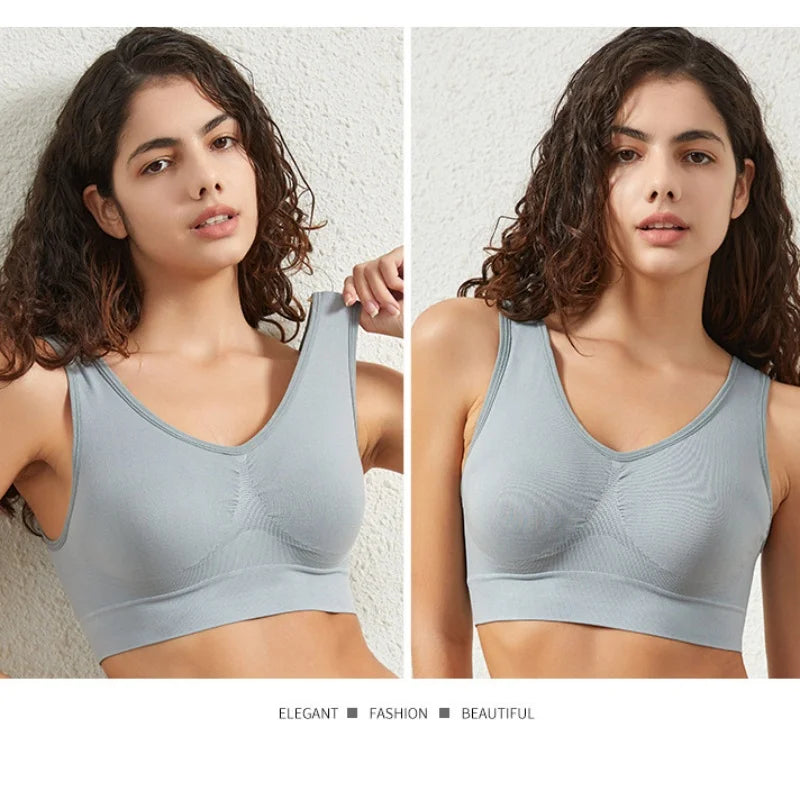 INTIMO SECRETS Non-Wire Crop Top Bra – Solid Color, Breathable Lingerie