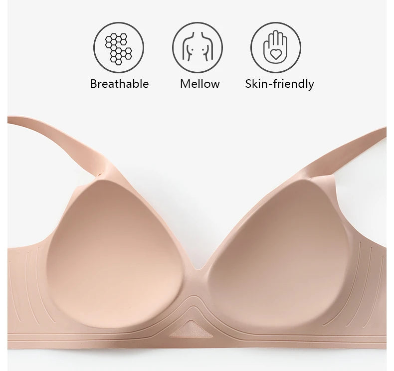 Women Wireless Bra Deep V Hollow Out Underwear Female Seamless Bras Ladies Comfortable 3/4 Cup Brassiere Girls Soft Lingerie New