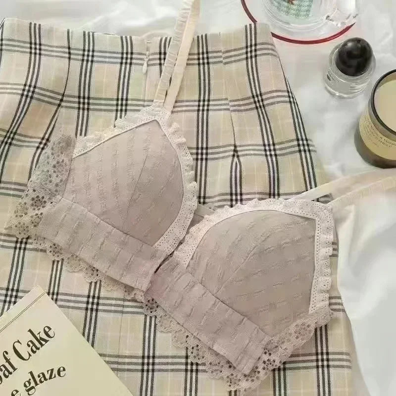 Front Button Wireless Bralette for Women – Lightweight Push-Up Comfort Bra