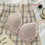 Front Button Wireless Bralette for Women – Lightweight Push-Up Comfort Bra