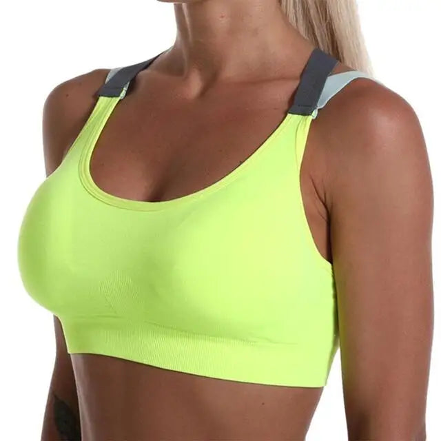 INTIMO SECRETS Cross-Back Wire-Free Sports Bra – Seamless & Shock-Resistant