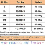 INTIMO SECRETS 4-Piece Lace Push-Up Bra Set – Ice Silk Deep V Bralette, Plus Size L-5XL