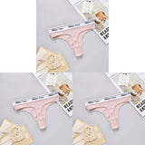 INTIMO SECRETS 3-Pack Women’s Cotton Thongs – Low-Waist, Soft & Comfortable G-String Panties