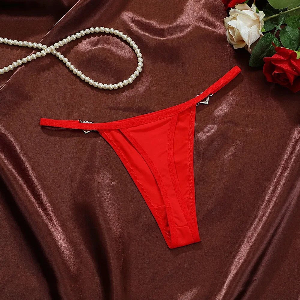 INTIMO SECRETS Women’s Low-Rise Heart Decoration G-String Thong