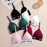 INTIMO SECRETS Dot Lace Push-Up Bralette – Wireless V-Neck Women’s Bra