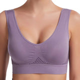 INTIMO SECRETS Seamless Push-Up Mesh Bra – Breathable Sports Bralette
