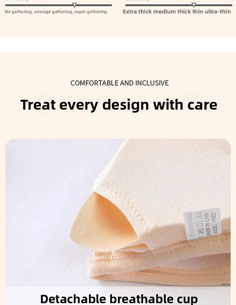 Summer Hit Low Cut Backless Pure Cotton Wrap Chest Bra Women's Sexy Interest Triangle Cup Strapless Underwear Intimate Apparel