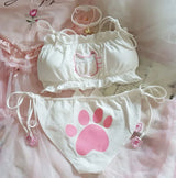 INTIMO SECRETS Japanese Anime Cat Girl Cosplay Bra & Panties Set for Women
