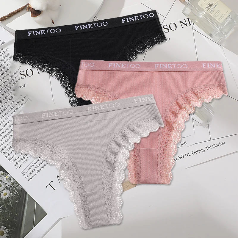 INTIMO SECRETS 3-Pack Cotton Brazilian Panties – Low Rise Plus Size Women