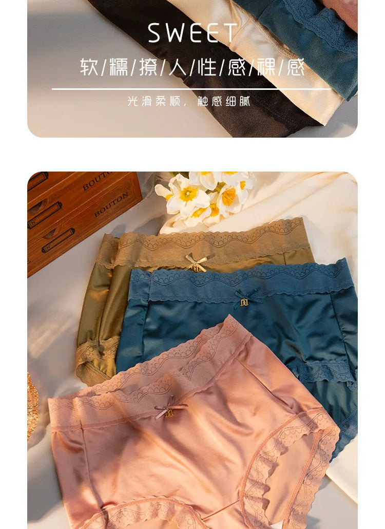 INTIMO SECRETS Women’s Lace Panties – Plus Size High Waist Sexy Lingerie M-XL