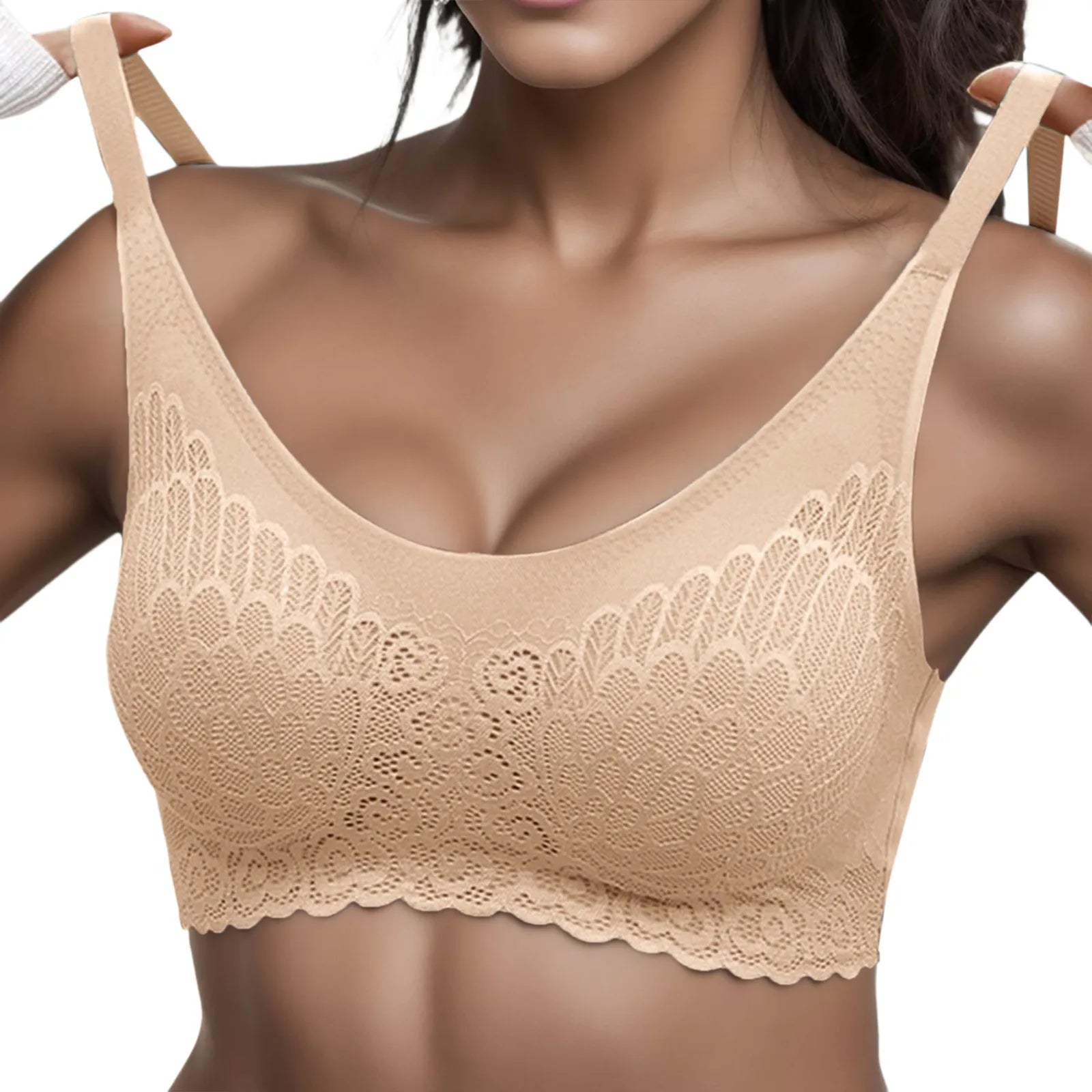 INTIMO SECRETS Women’s Seamless Bra – Wire-Free, Breathable Push-Up Bralette