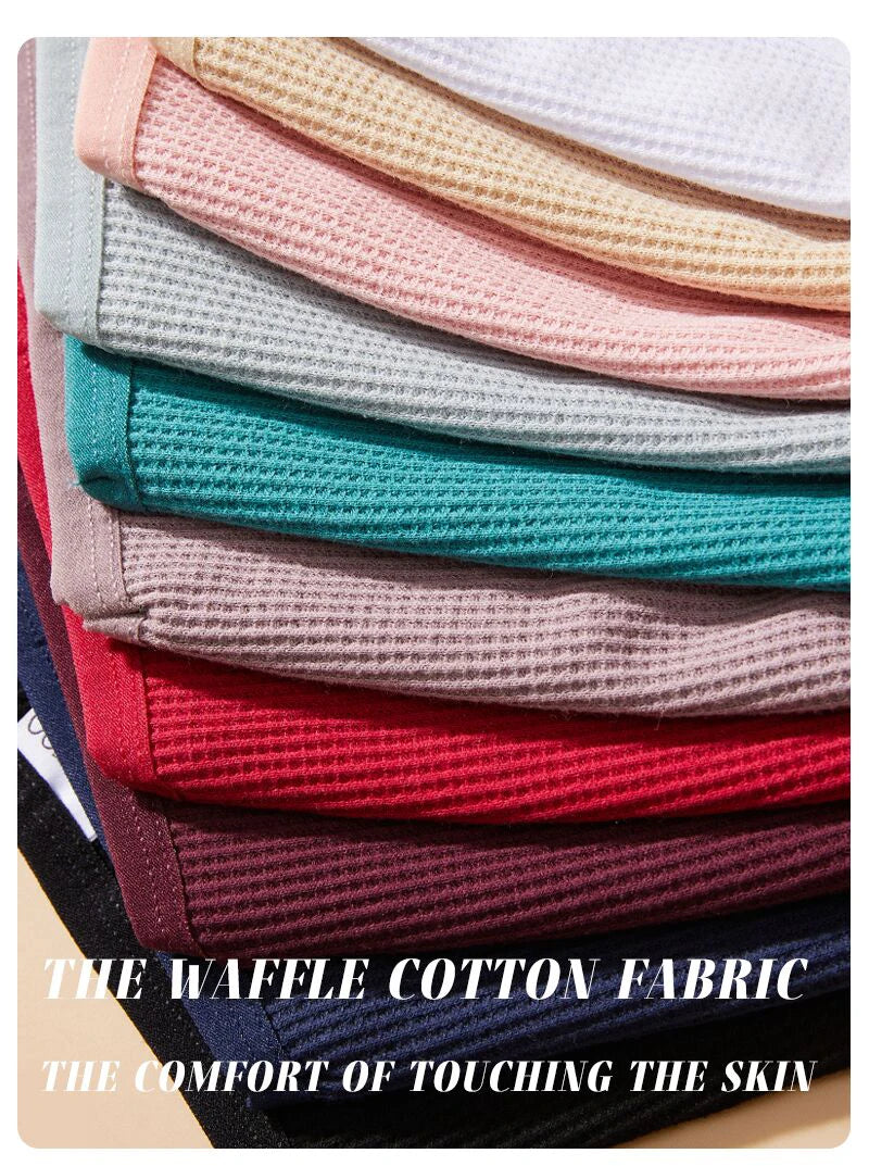 INTIMO SECRETS Women’s Cotton Thongs 3-Pack – Low-Rise Waffle G-String T-Back Panties S-XL