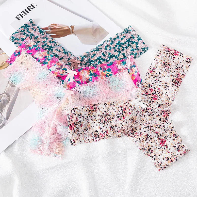 INTIMO SECRETS Women’s Ruffles Seamless T-Back Thong – Sexy G-String Underwear 1PCS