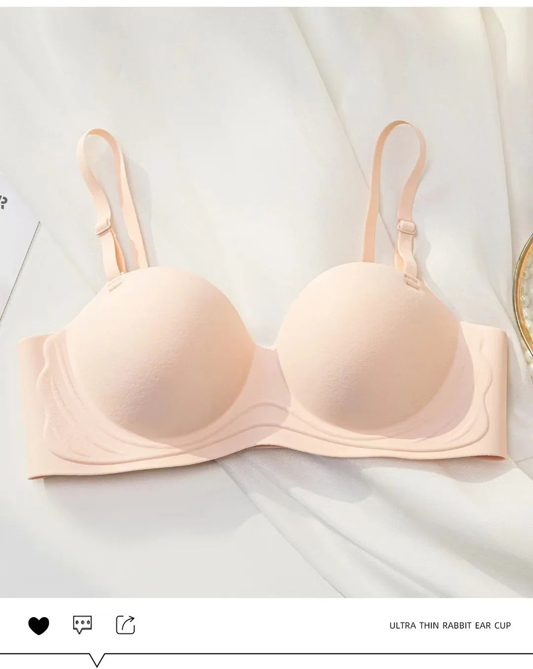 INTIMO SECRETS Strapless Push-Up Bra – Seamless, Wireless, 3/4 Cup