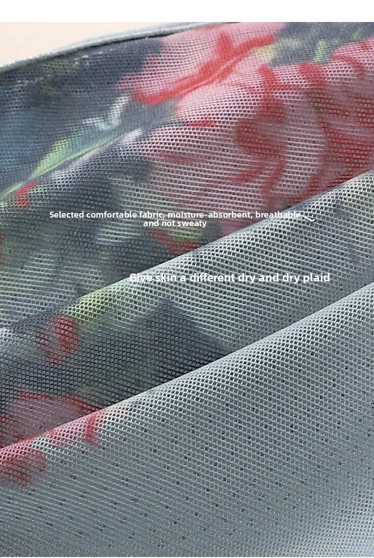 Plus Size Fixed Cup Bra Wireless Breathable Summer Thin Underwear One-Piece Vest Style for Middle-Aged And Elderly People