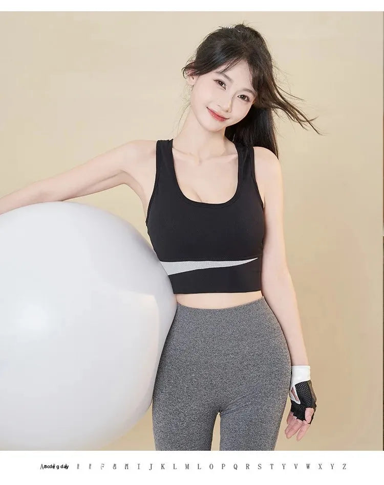 INTIMO SECRETS Women’s High-Impact Sports Bra – Large Size Wire-Free Yoga & Running Top