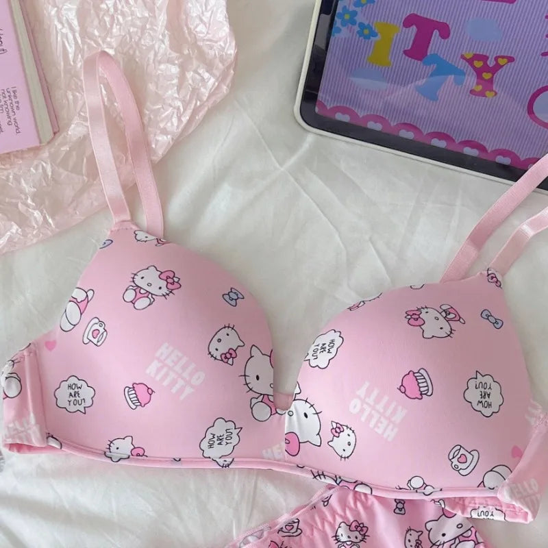 INTIMO SECRETS Hello Kitty Girls’ Cartoon Slimming Bra – Comfortable Active Underwear