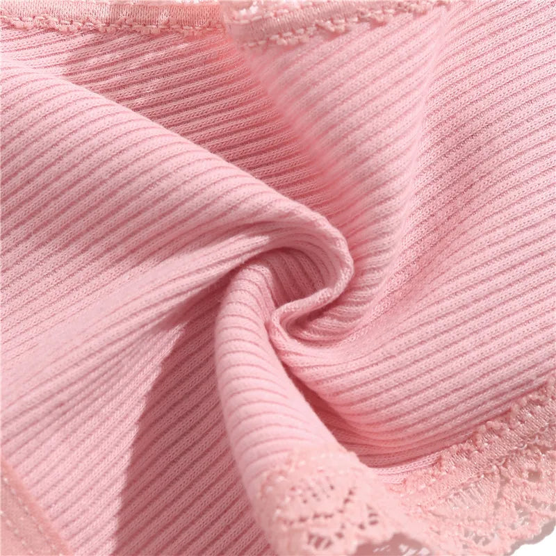 INTIMO SECRETS 4PCS Cotton Lace G-String – Low-Rise Thongs for Women