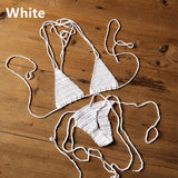 INTIMO SECRETS Women’s Hand-Crochet Bikini Set – Sexy Bohemian Beach Swimwear, Cotton Sportswear Accessories
