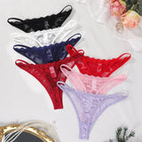INTIMO SECRETS 7-Pack Plus-Size Floral G-String Thongs