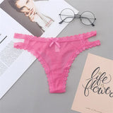 INTIMO SECRETS Women’s Summer Lace Thong – Low-Waist, Hollow-Out, Seamless & Breathable Panties