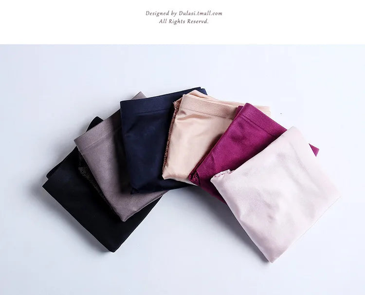 INTIMO SECRETS Lace Silk Panties – Plus Size Women’s Seamless Underwear 4XL